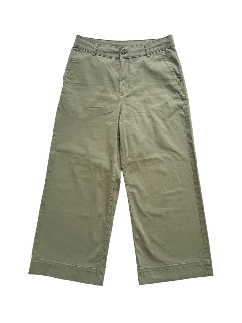 Caslon Ultra High Rise Green Twill Pants size 8 - Picture 2 of 8